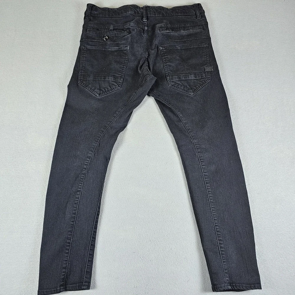 G Star Raw D-Staq Jeans Mens 31x32 (27) Black Denim 3D Slim Tapered Dark Wash